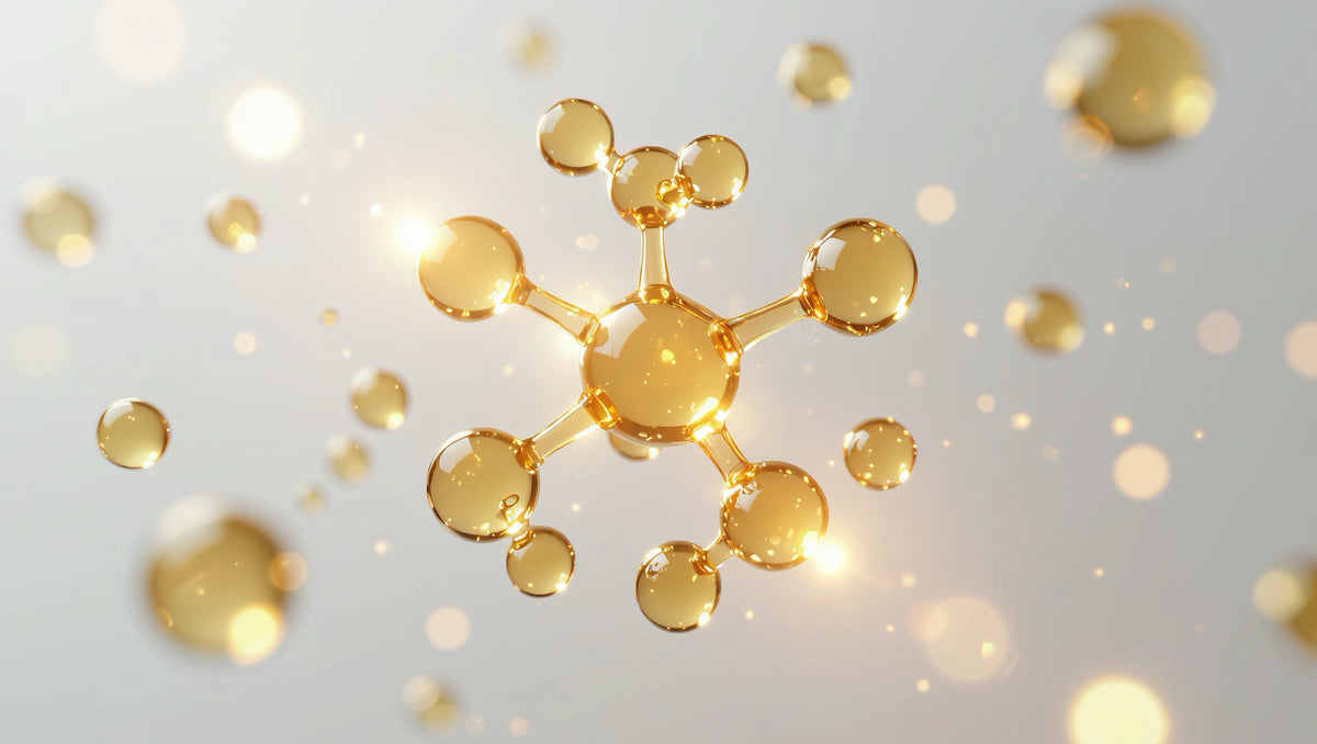 Golden collagen molecular structure