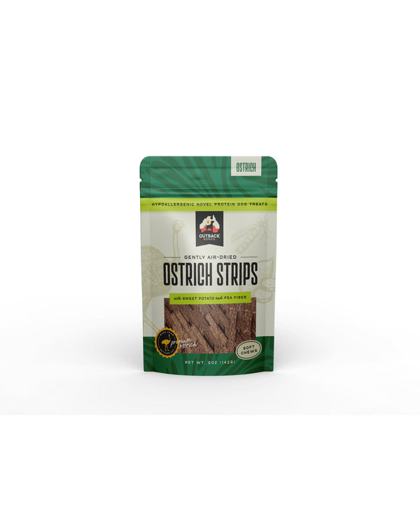 Ostrich Strips (Sweet Potato + Pea Fiber) - front of pack
