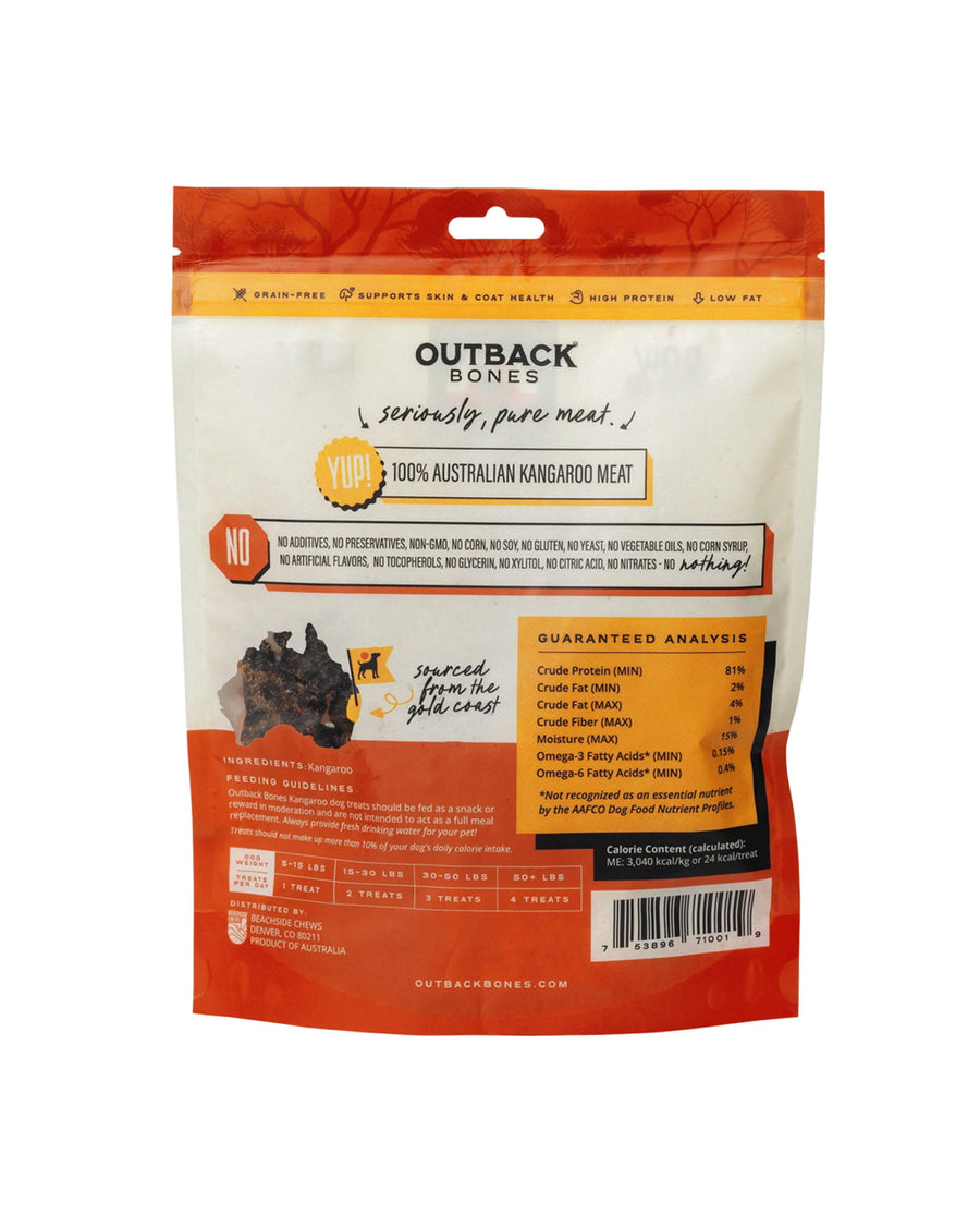 Prime Kangaroo Kanga Bites - back of pack, ingredient panel